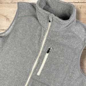 DULUTH TRADING Mens Two Harbors Polartec Full Zip Fleece Vest Size Large‎ Gray